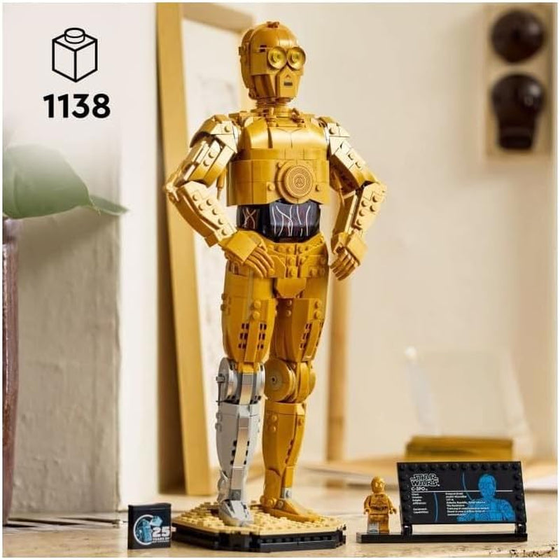 LEGO Star Wars C-3PO B, megépíthető droid, gyűjthető, építhető és bemutatható modell, nosztalgikus ajándékötlet felnőtteknek és rajongóknak, gyűjtői darab, fantasy játékkészlet 75398 építőkészlet Besuche den LEGO-Store