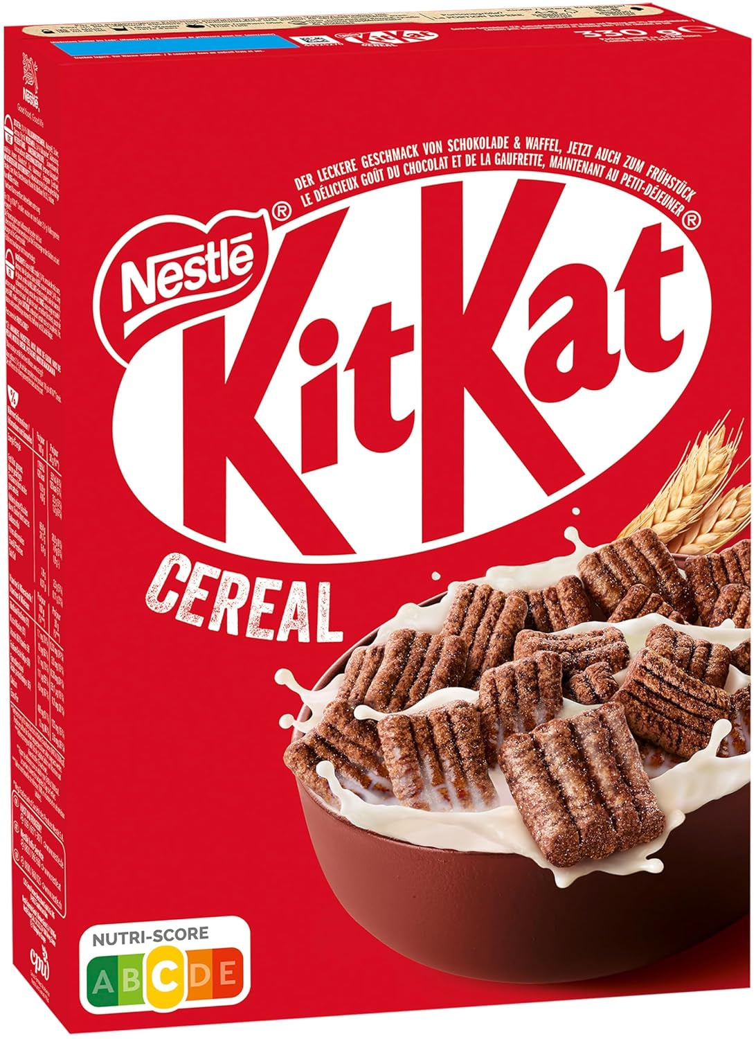 Nestlé Cereal, Knusprige Frühstücks-Cerealien Mit Der Typischen -Waffel Und Köstlicher Schokolade, 1Er Pack (1 X 330G) Cereale Naty Shop Default Title