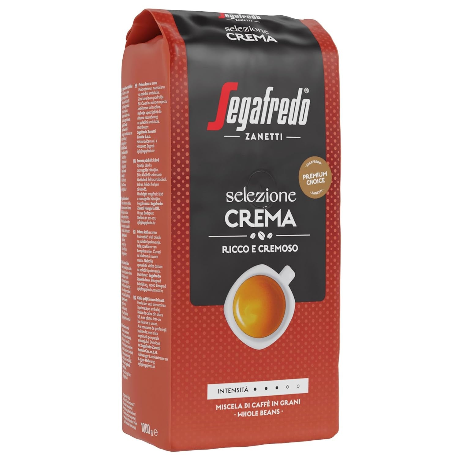 Segafredo Zanetti Selezione Crema Fasole, pachet de 6 (1 x 1 kg)