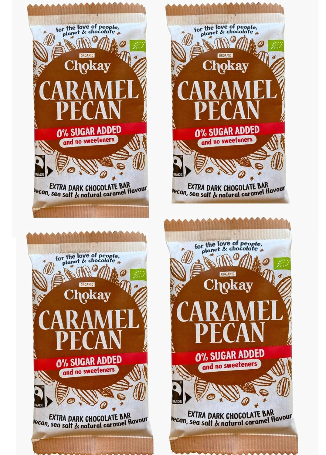 Organikus rúd - 4 részes mintavevő készlet / csodálatos fekete, mogyoró, pekándió karamell, sózott mandula / hozzáadott cukor nélkül, édesítőszer nélkül / VEGÁN, GLUTÉNMENTES ÉS FAIR TRADE / 4 x 70 g