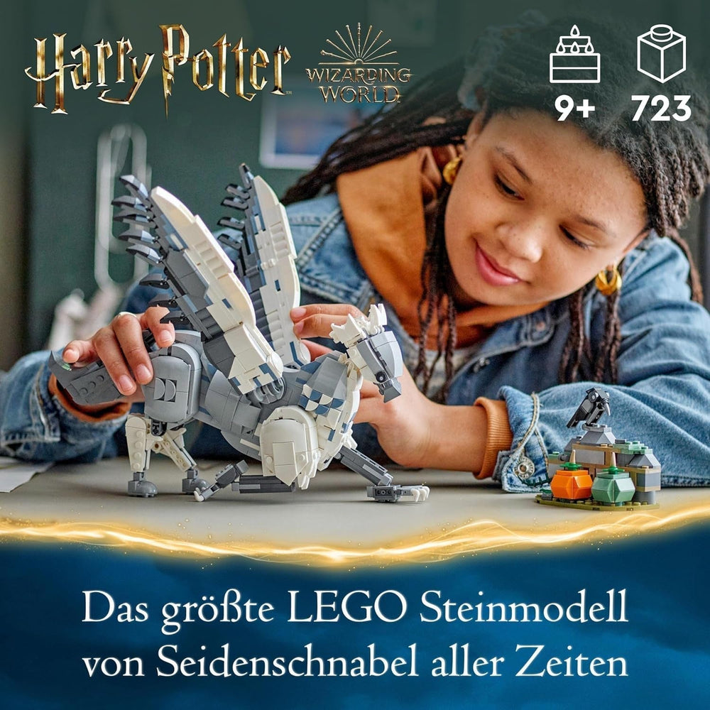 LEGO Harry Potter Hippogriff Buckbeak, jucărie creatură mitică de colecționat, set de joacă creativ pentru copii, cadou pentru băieți, fete și toți fanii 76427 Seturi de constructie Besuche den LEGO-Store