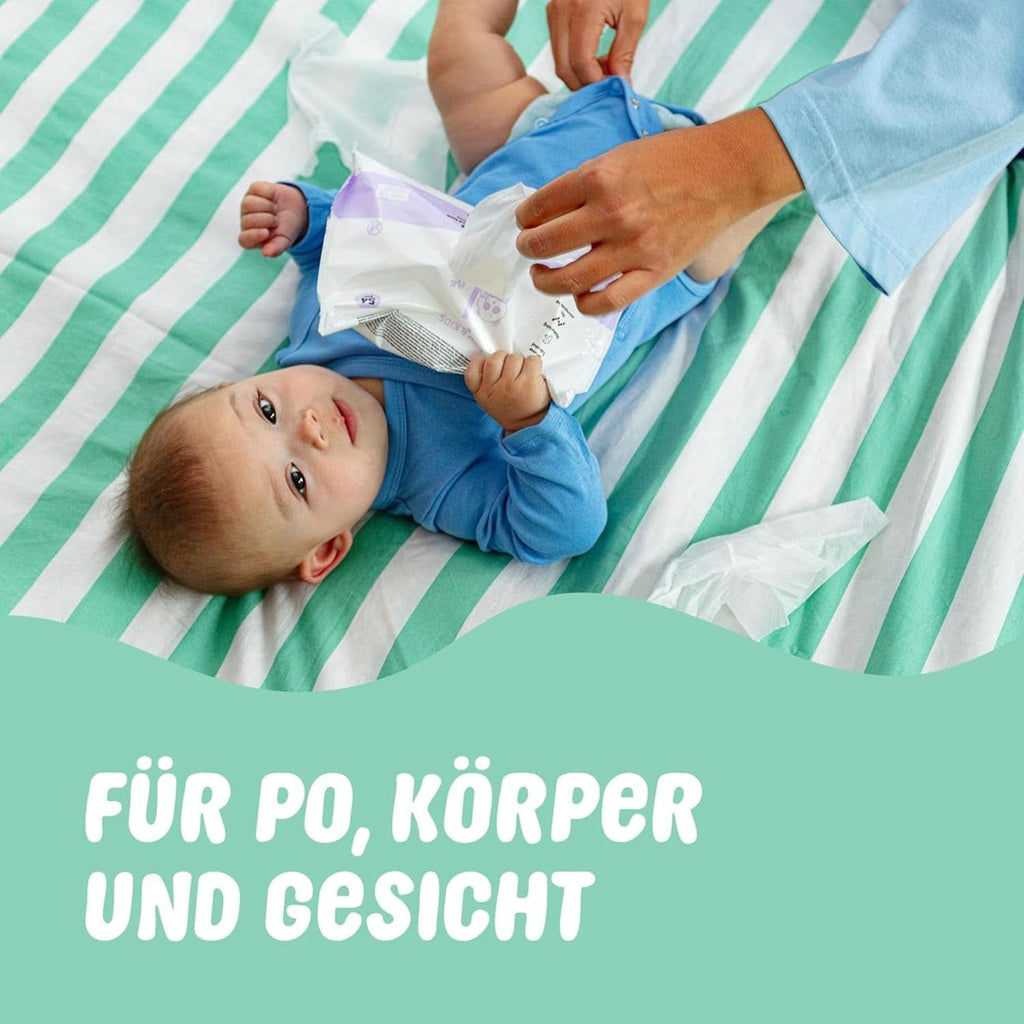 Naïf Plastikfreie Feuchttücher 864 Stück (16Er X 54 Feuchttuch) - Pflege Für Babypo, Körper Und Gesicht - 99% Aus Wasser - 0% Parfüm Und Alkohol - Nachhaltige Feuchttücherbox Eukalyptus Sensitiv Naty Shop