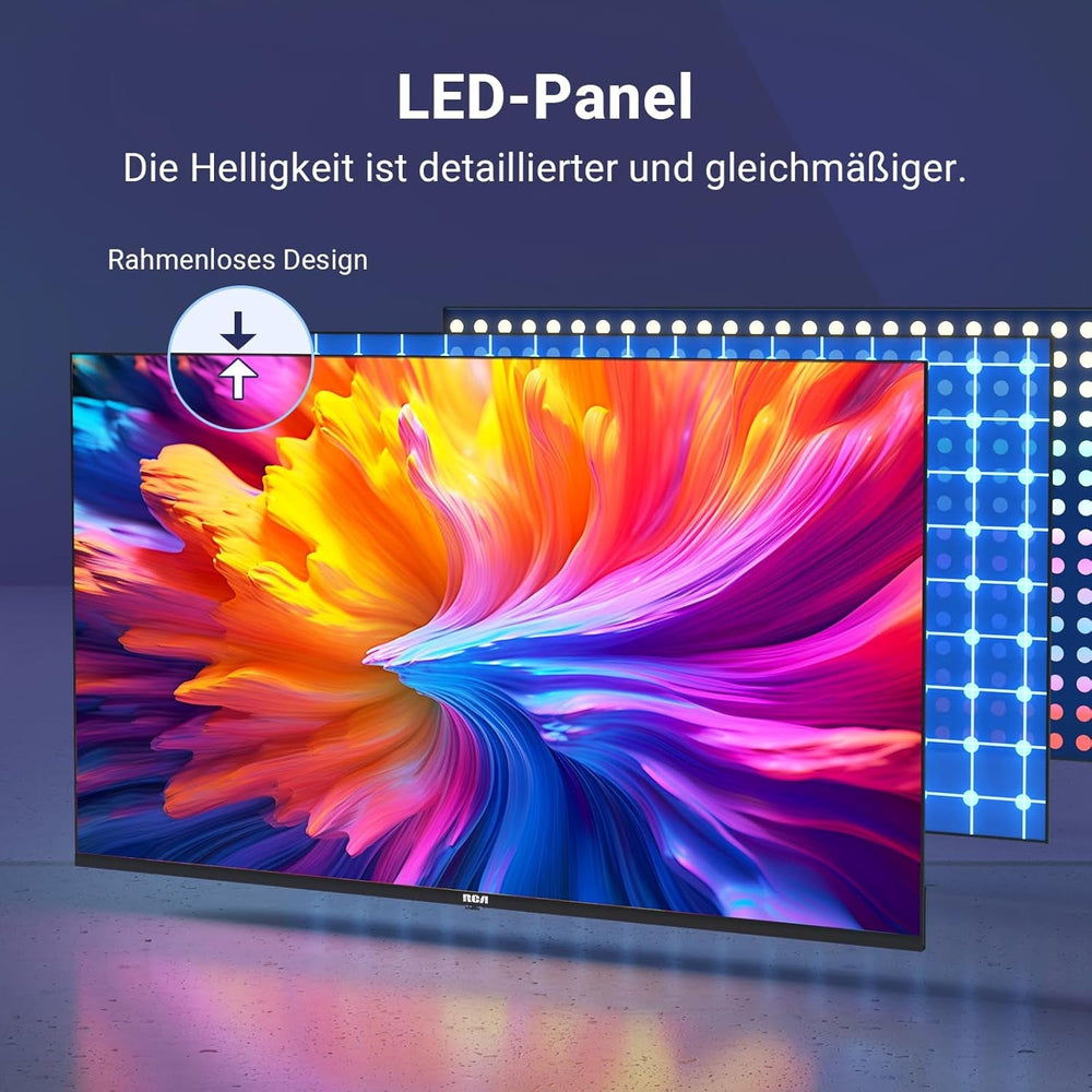 Televizor inteligent RCA VRS32HQ1, televizor LED HD de 32 inch (80 cm), cu WLAN, tuner triplu (DVB-T/T2, DVB-C, DVB-S/S2), App Store, HDMI, USB, CI/CI+, Netflix, YouTube și multe altele [RVSmart 2024]