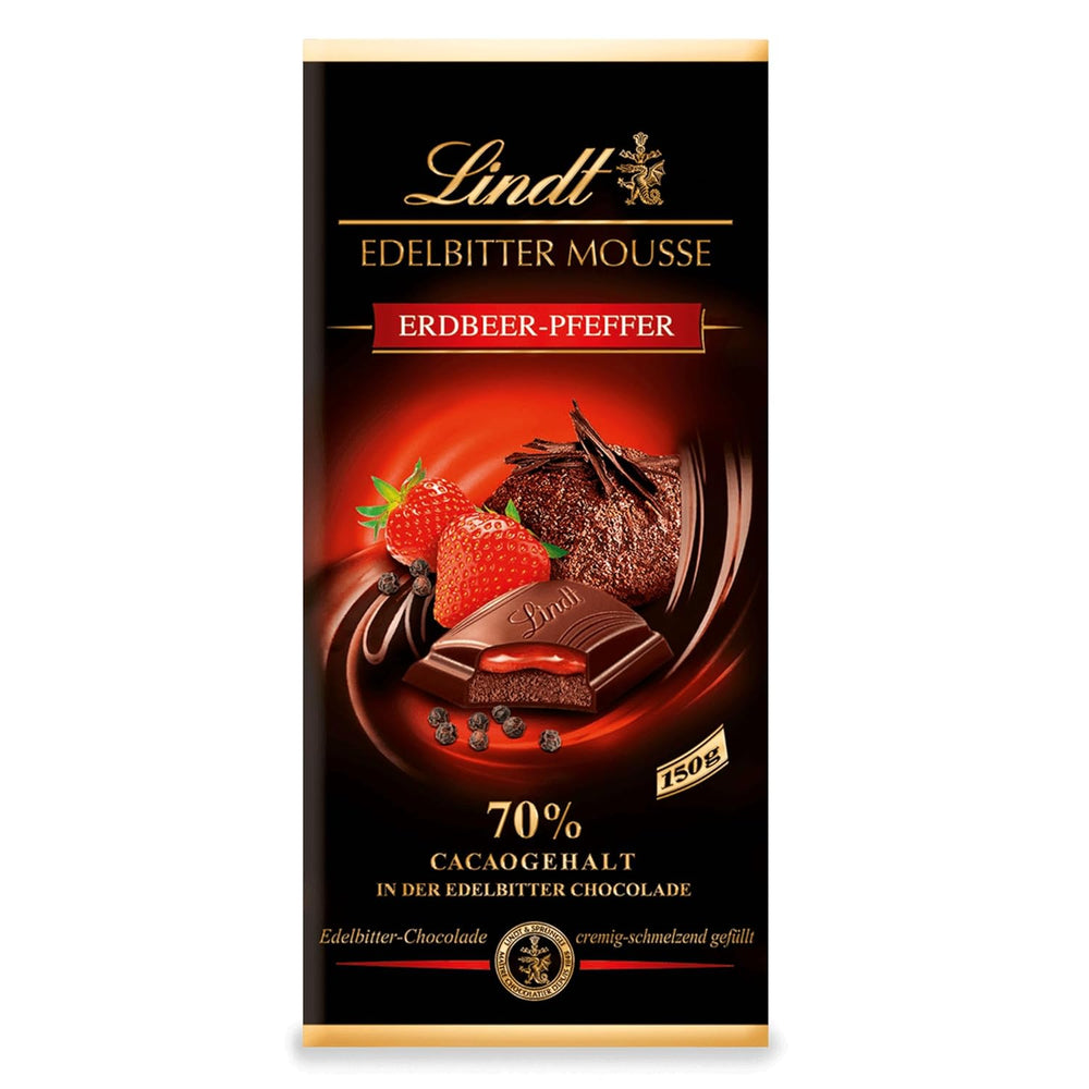 Lindt étcsokoládé hab chilivel és cseresznyével | Rúd 150g | 70%-os kakaótartalommal, étcsokoládé mousse töltelékkel és cseresznye chilivel | Csokoládé | Étcsokoládé