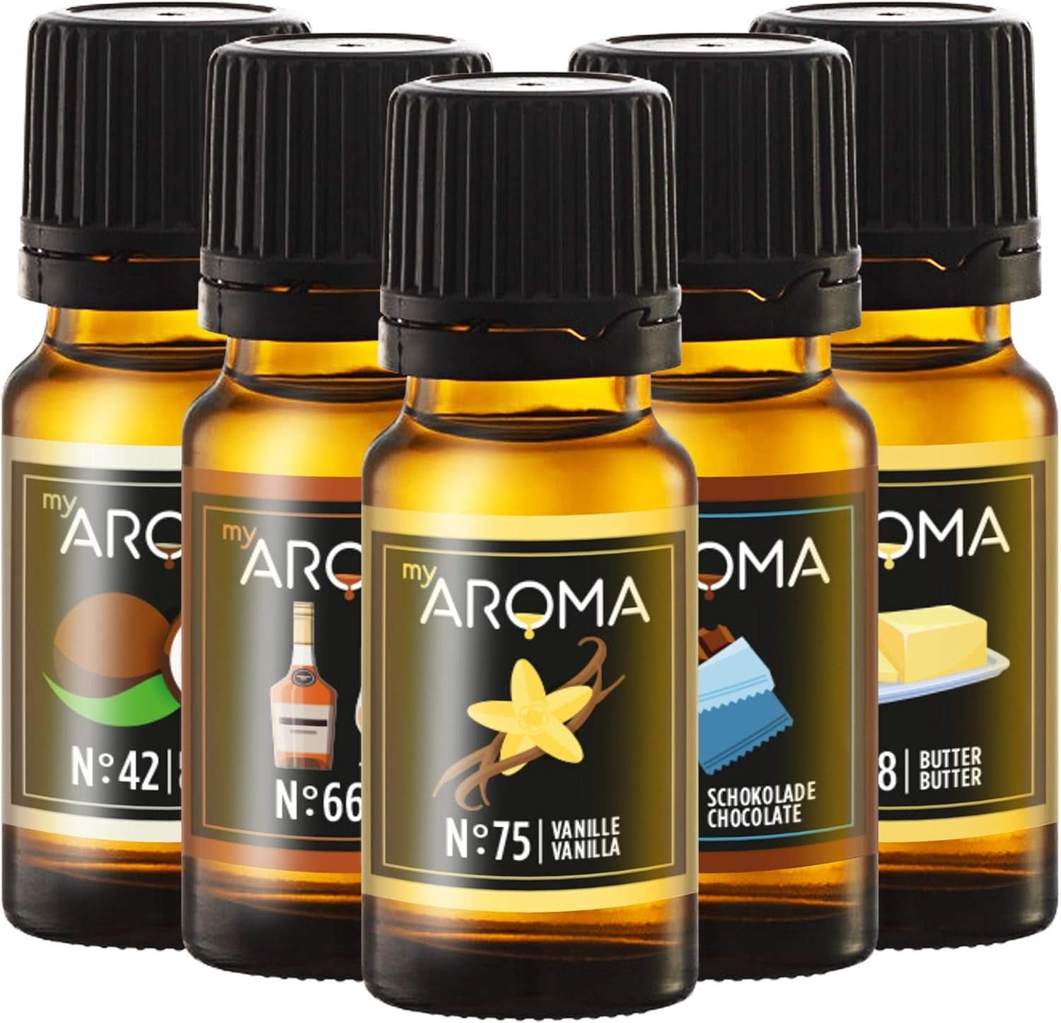 Myaroma | Szett: Forest & Meadow - Pure Natural Flavor gyümölcsízzel és gyümölcsízzel (5 x 10 ml) | Cukormentes és cukrozatlan Sweeteners Naty Shop Cukrászda