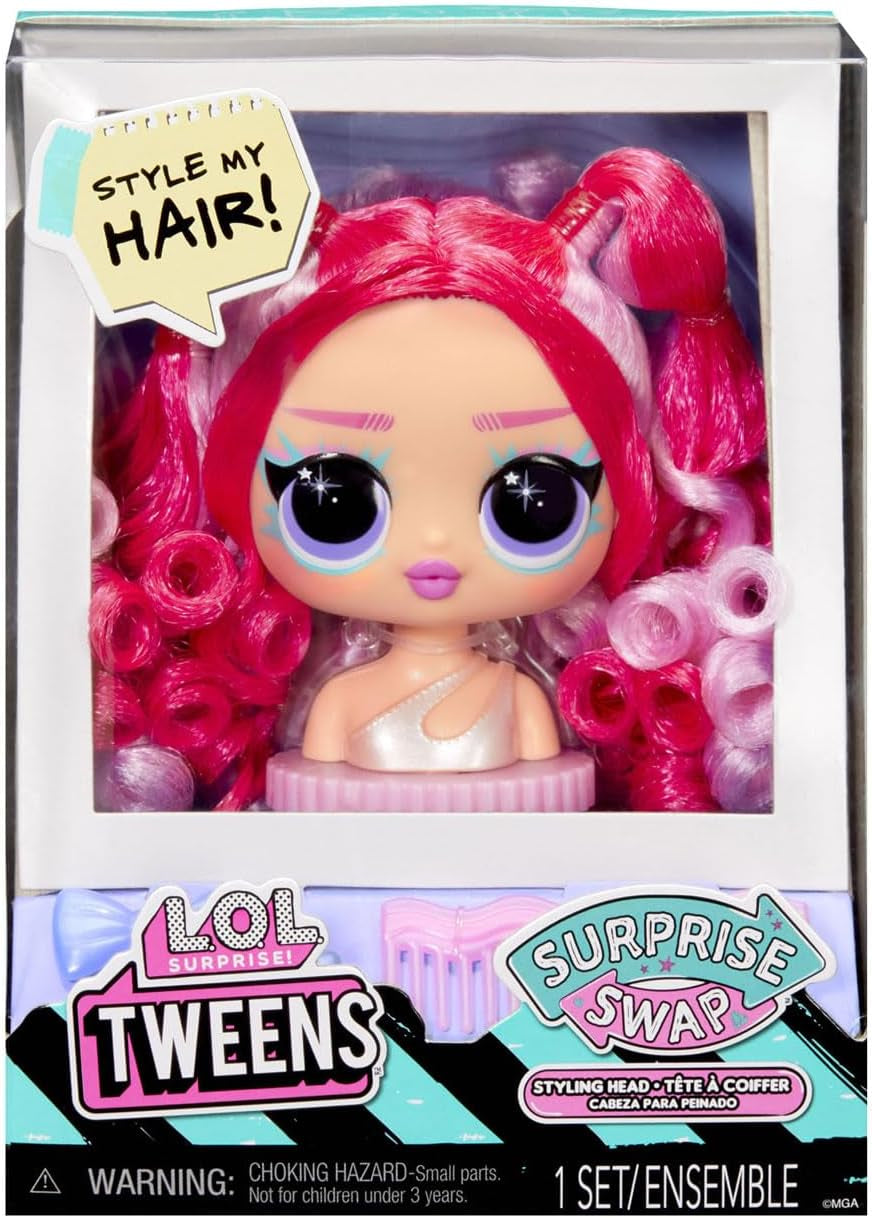 L.O.L. Meglepetés! Tweens Surprise Swap Series - Styling-Köpfe mit tollen Haar-Accessoires und wunderschönem Haar - Ideális a Kinder ab 4 Jahren, Mehrfarbig számára