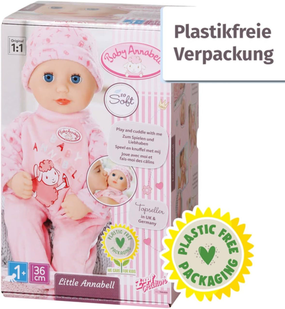 Baby Annabell Little Annabell 36cm, weiche Puppe mit Stoffkörper und Schlafaugen, 36 cm große Puppe, 706466 Zapf Creation