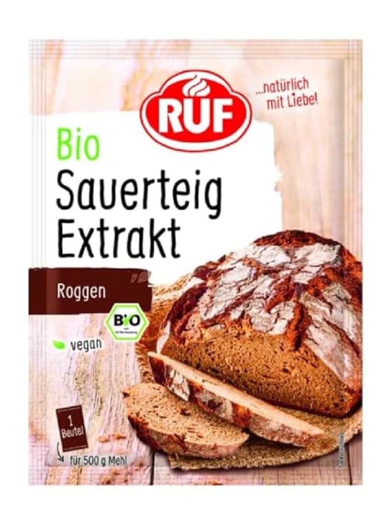 RUF Rye Sourdough Liquid, folyékony kivonat kenyértésztához és zsemléhez, Kovász, rozs és teljes kiőrlésű kenyér, 170 gramm Naty Shop konyhai por 2 x 15 gramm