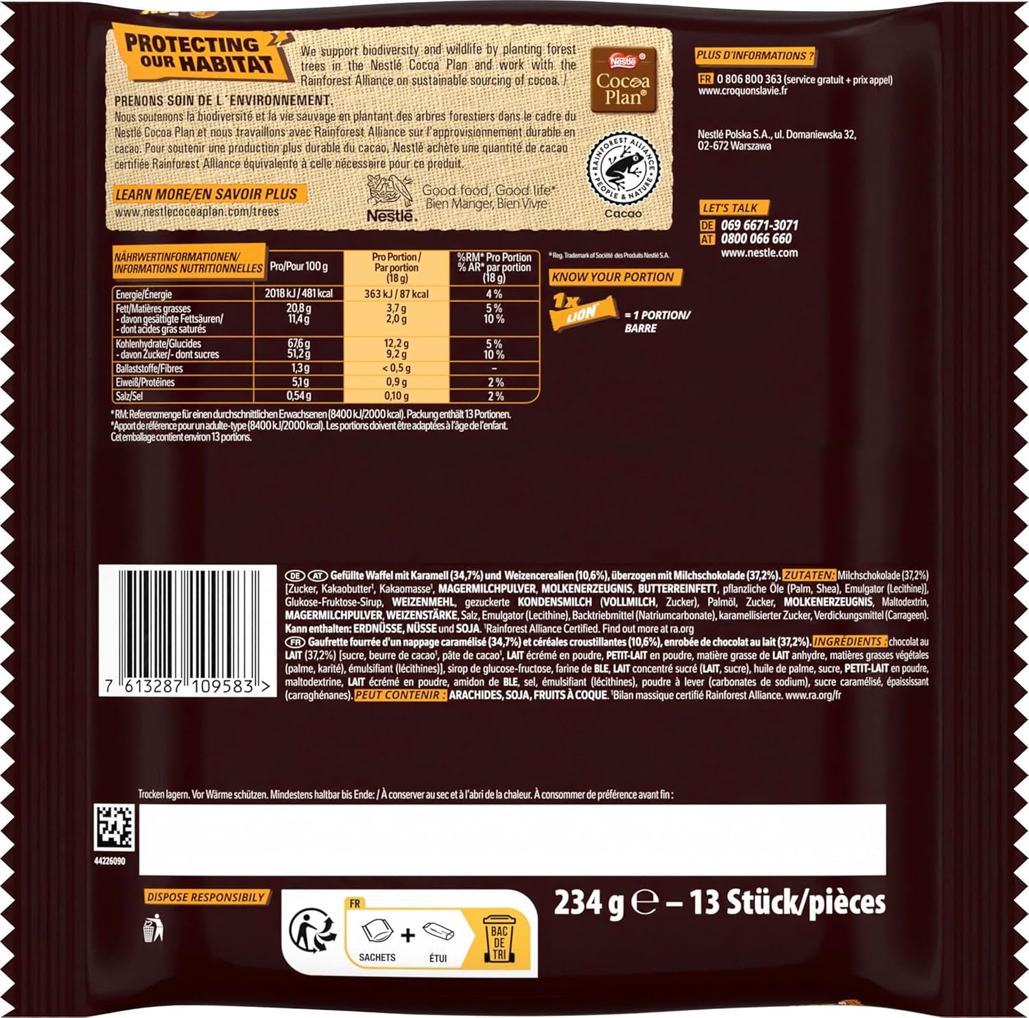 Lion Mini 2 csomag (1x234g)