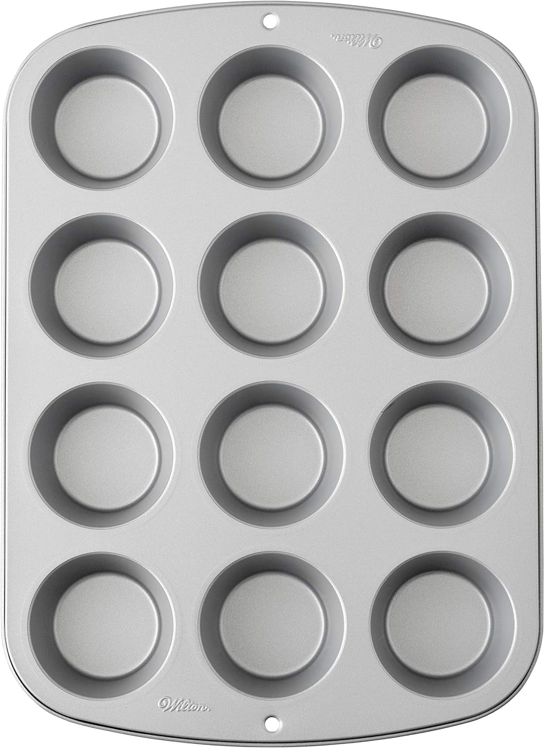 Wilton 03-3118 Cupcake- /Muffin Backform, Recept jobb, Antihaft, 12 Vertiefungen, Grau Formák és tepsi Naty Shop