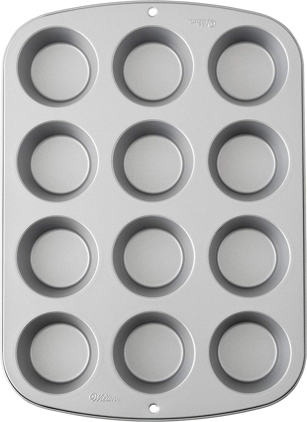 Wilton 03-3118 Cupcake- /Muffin Backform, Recept jobb, Antihaft, 12 Vertiefungen, Grau Formák és tepsi Naty Shop