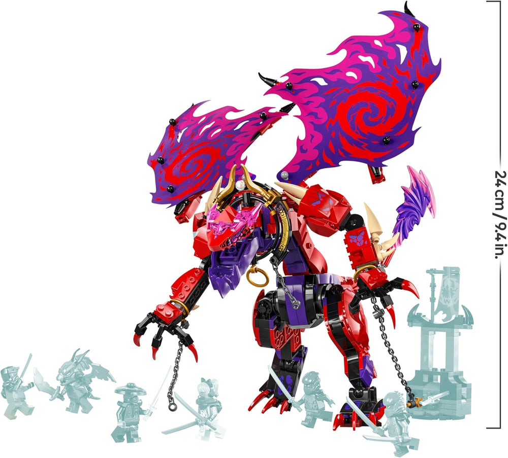 LEGO NINJAGO Chaosdrache Donnerzahn - Spielzeug mit 6 Ninja Minifiguren - Rollenspiel Bauset für Jungen und Mädchen ab 8 Jahren - Geschenke für TV-Serie Aufstieg der Drachen 71832