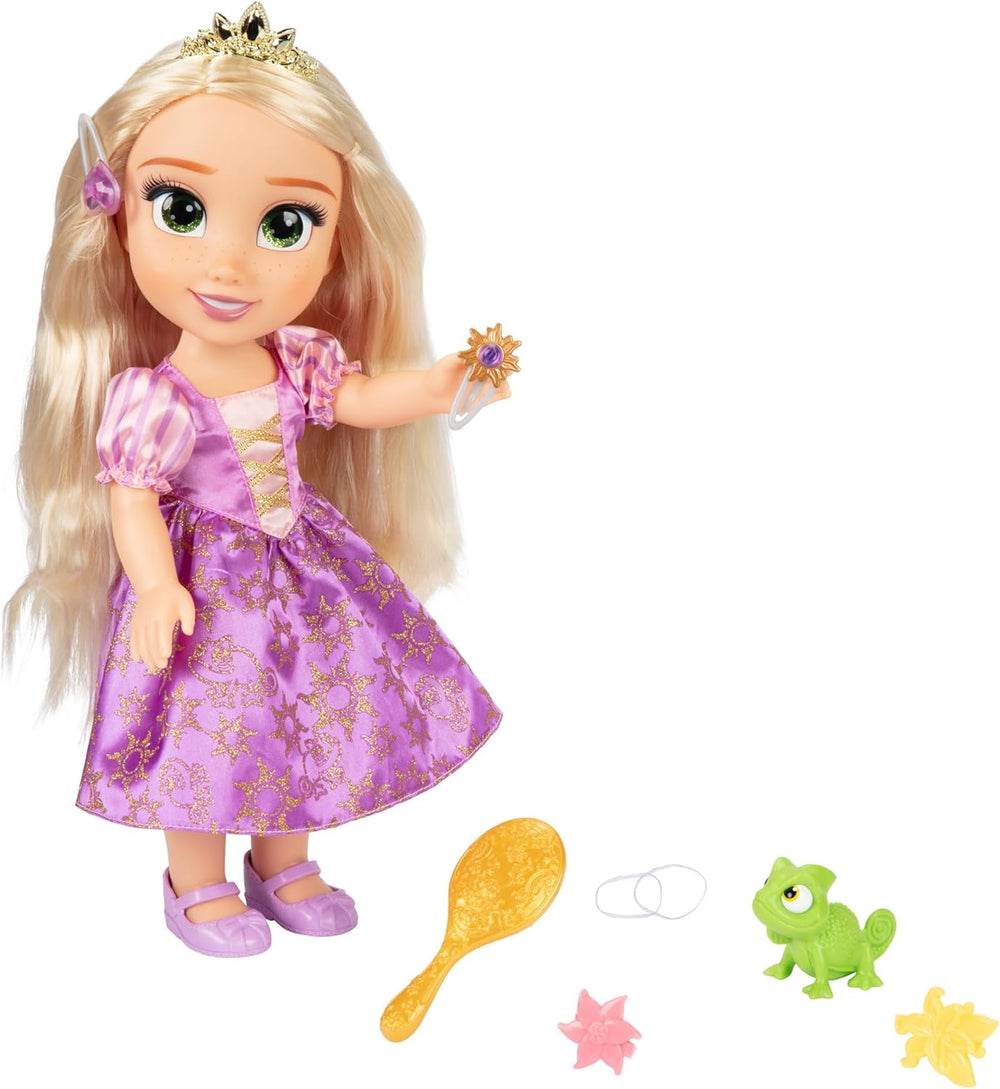 Păpușa cântătoare Disney Princess Rapunzel 35 cm, cântă „I See The Light”, include accesorii pentru mai multă distracție, perfectă pentru fetițe cu vârsta de 3 ani și peste, violet