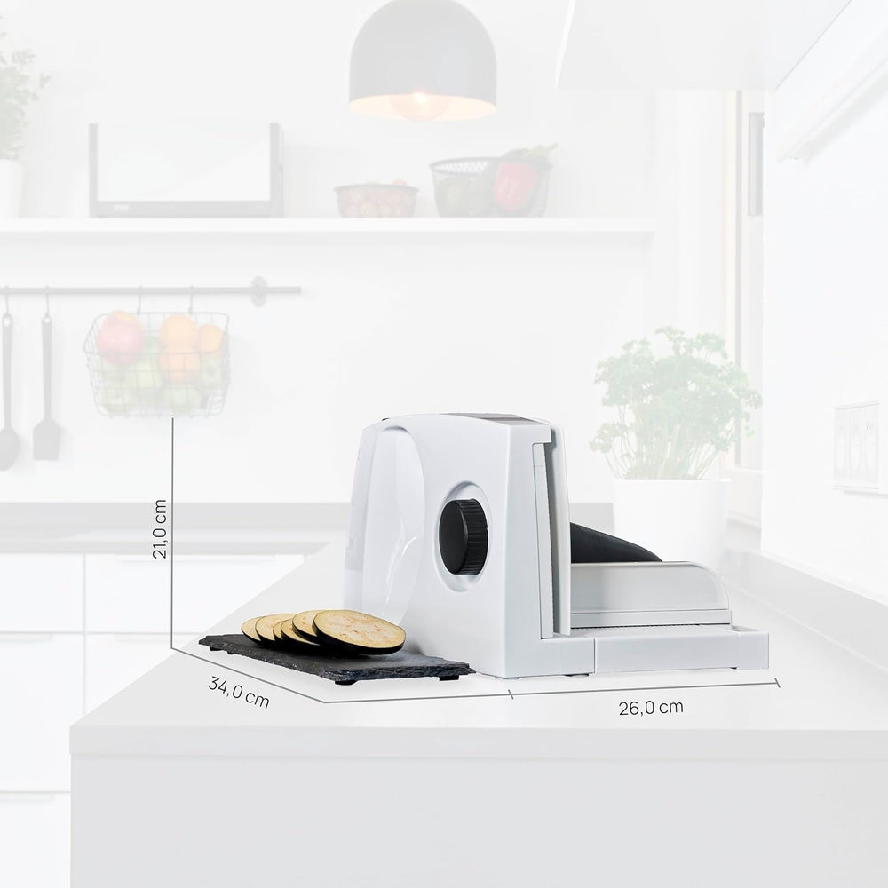 Ritter Markant 05 Többfunkciós összecsukható elektromos kenyérszeletelő és szeletelő ökomotorral, Németországban gyártott Aprítók és szeletelők Naty Shop