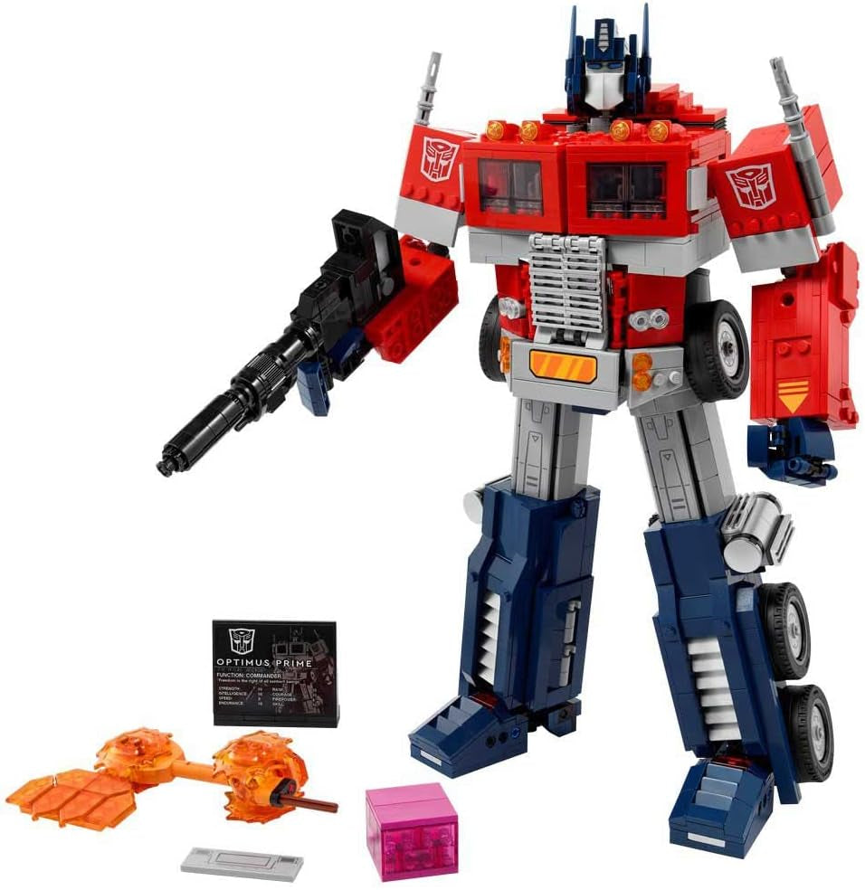 LEGO 10302 Icons Optimus Prime készlet, 2 az 1-ben robotfigura és modell teherautó, Transformers játék modellkészlet felnőtteknek, születésnapi vagy karácsonyi ajándék férfiaknak, nőknek, neki és neki építőkészletek Besuche den LEGO-Store