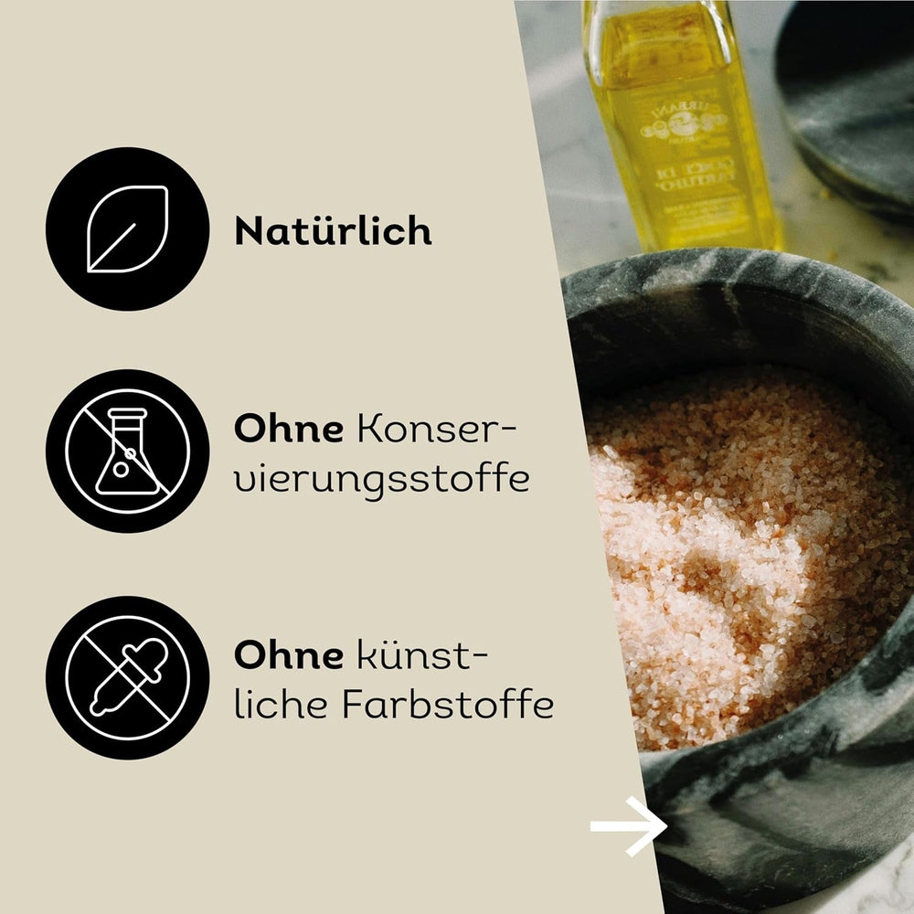 Küper Selection 1000g Kristallsalz rosa fein - rosa Speisesalz zum Würzen und Verfeinern – 100% natürliches Salz