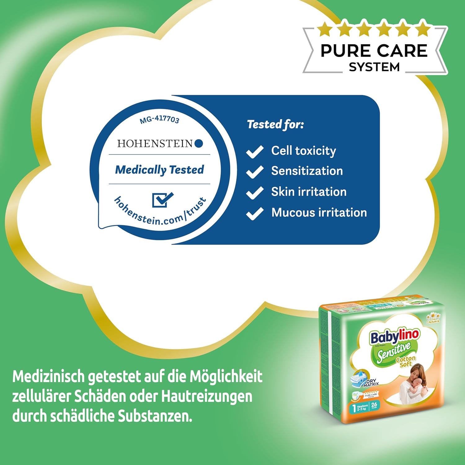 Sensitive baba pelenka, 1-es méret, újszülött (2-5 kg), 26 db