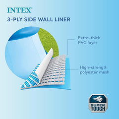 Piscină gonflabilă INTEX 28106EH Easy Set 2,4 m x 61,0 cm - Material anti-perforare - Umflare rapidă - Capacitate 513 galoane - Adâncime apă 45,7 cm