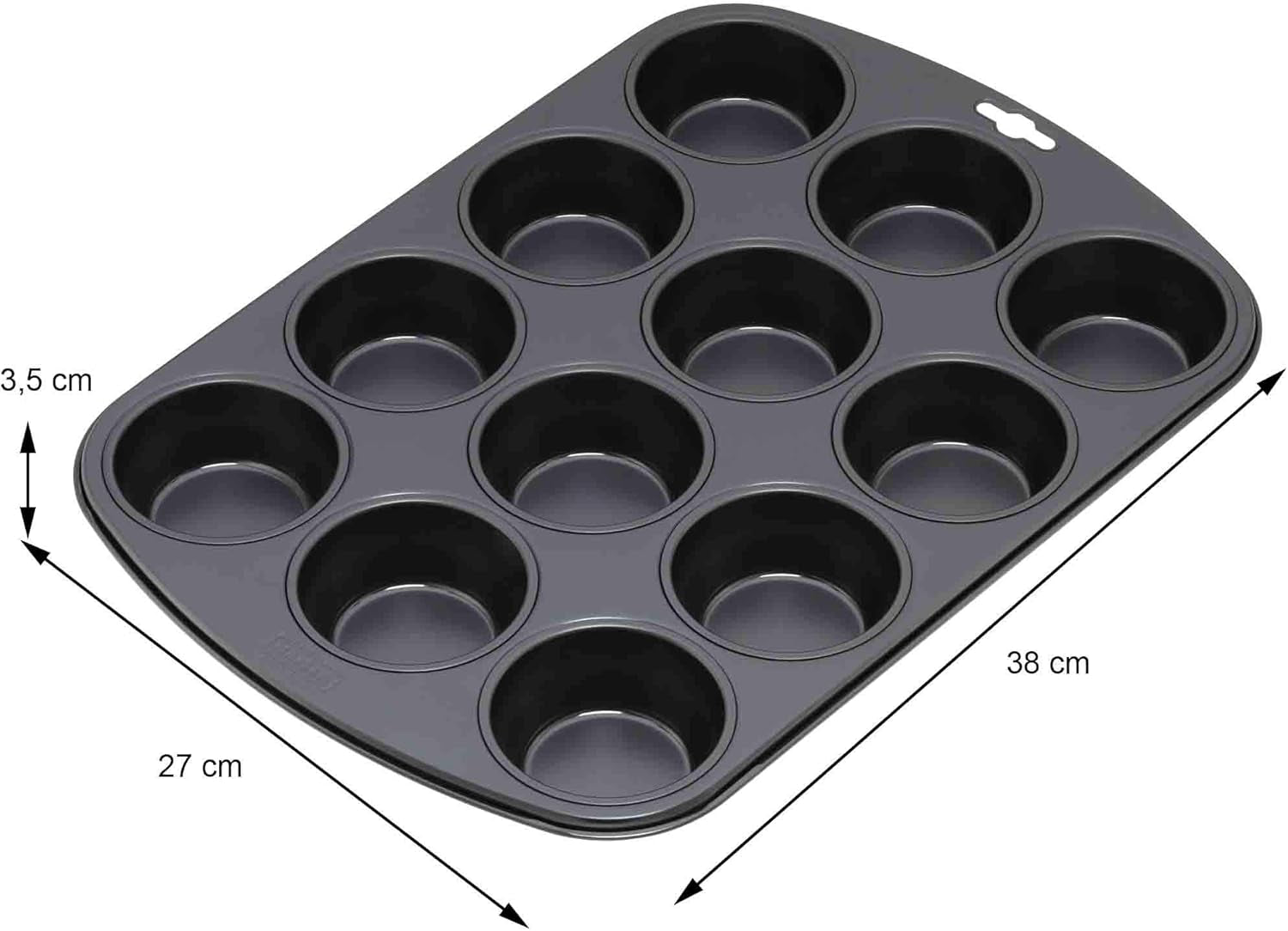 Eredeti Kaiser Inspiration Muffinform-Set 2-Teilig, Muffinblech Mit Xmas Papierbackförmchen Für 12 Muffin, 38 X 27 Cm, Cupcake Forma Antihaftbeschichte, Schwarz Formák és tepsi Naty Shop