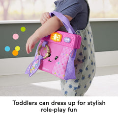 Fisher-Price Baby Learning Toy Laugh & Learn Purse, Going Places Bag with 4 Pretend Play Accessories for Babies & Toddlers 6 months and up, HTW89 Jucarii Bebe Naty Shop