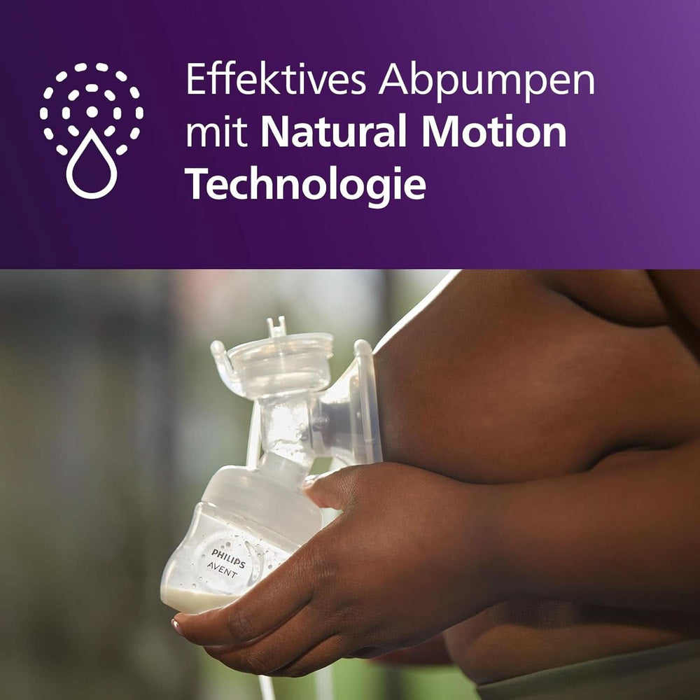 Philips Avent Elektrische Natural Motion Milchpumpe - Set Zum Abpumpen, Aufbewahren Und Füttern Inkl. Flaschen, Schnuller Und Becher (Modell SCD340/31) Élelmiszer- és szoptatási kiegészítők Bebe Naty Shop