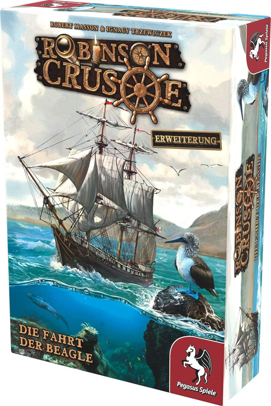 Pegasus Spiele 51946G – Robinson Crusoe Voyage of the Beagle (bővítés), közepes