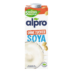 Alpro Sojadrink – Vegan és milchfrei – Von Natur aus laktosefrei und fettarm – Gazdag pflanzlichen Proteinen, inhalált kalcium és vitamin – 8 x 1 l – Haltbar