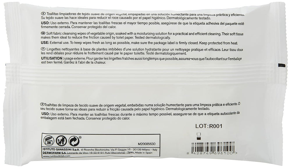 Lab - Șervețele Perianale, Șervețele umede de curățare pentru igiena perianală, Provitamina B5, hidratante, hipoalergenice, fără parabeni și alcool, testate dermatologic - 15 bucăți