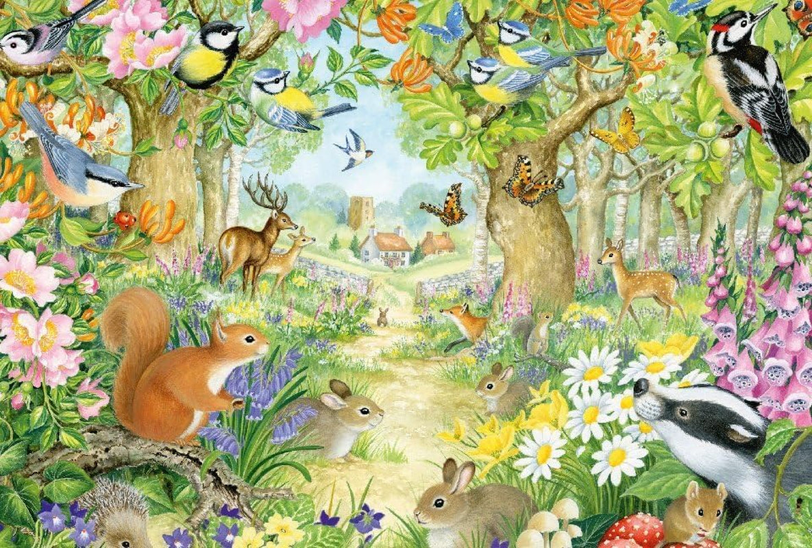 Schmidt Spiele 56370 Animale în pădure, puzzle pentru copii, 100 piese Puzzle Naty Shop