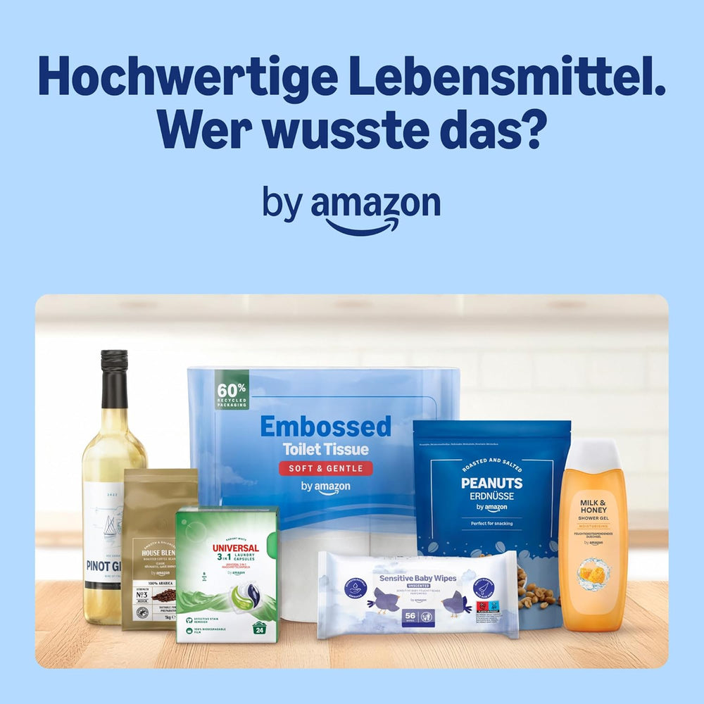 by Amazon Kaffeebohnen, entkoffeiniert, Lichte Röstung, 2 kg (2 Packungen mit 1 kg), Rainforest Alliance zertifiziert