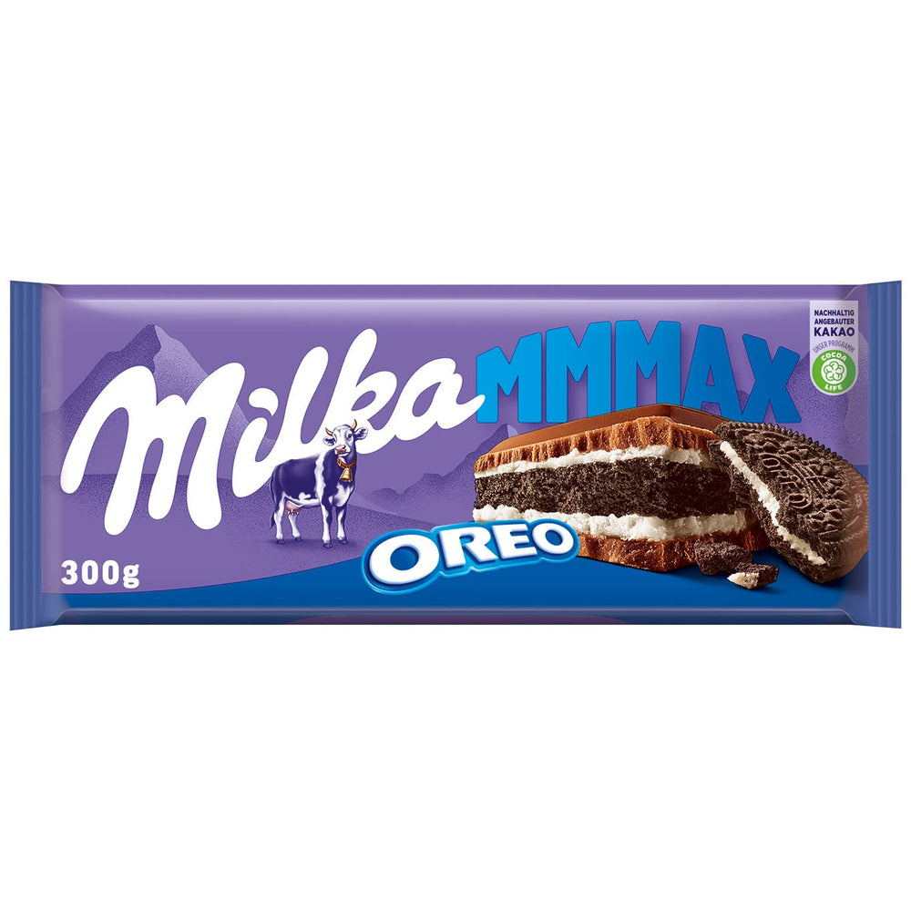 Milka Mmmax Oreo – alpesi tejcsokoládé ropogós Oreo sütivel és tejszínnel – 300g