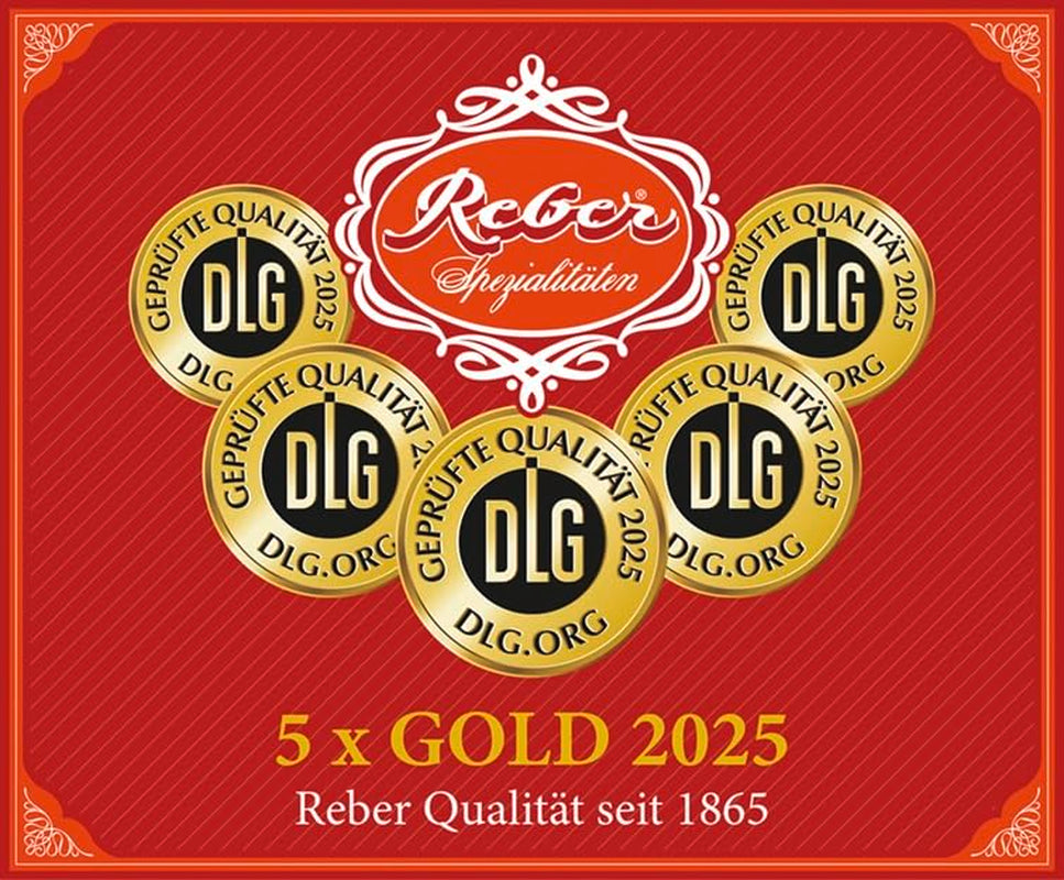 Reber Mozart Golyók - 8 darabos cukrásztáska - Eredeti Reber Mozart Golyók étcsokoládé, marcipán és nugát - 1 x 160g