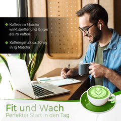 Ceai Uniqo Matcha pudră 200 g în ambalaj ecologic reîncărcabil