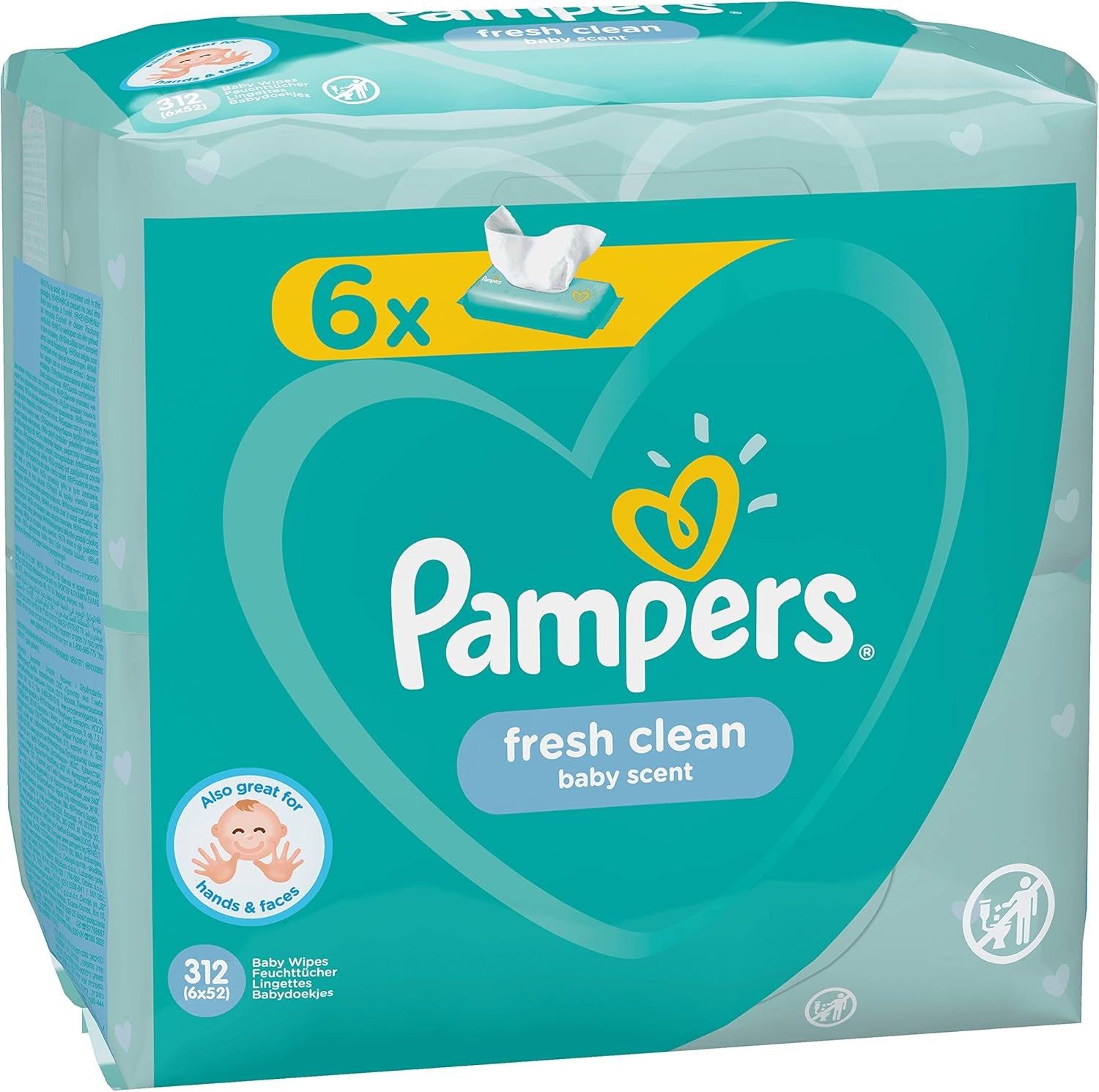 Pampers 81688049 Fresh Clean babatörlő, fehér