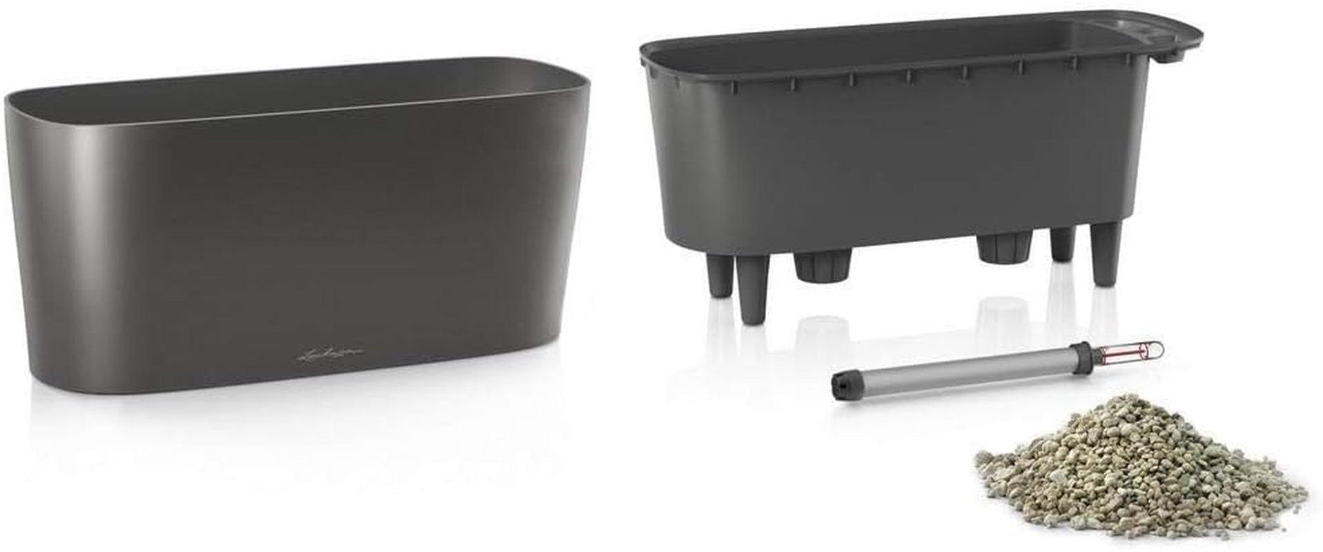 LECHUZA DELTA 20 antracit metalic 15563