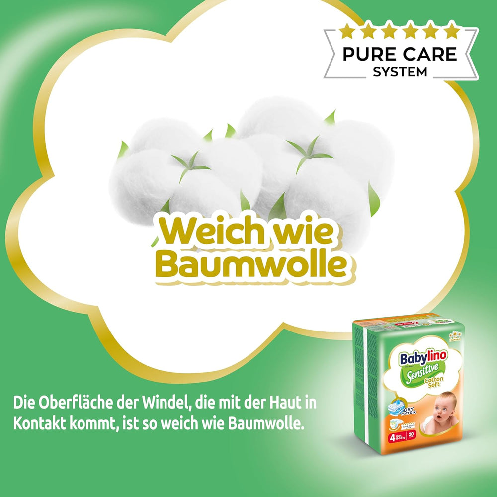 Babapelenka Sensitive 4-es méret, Maxi (8-13 kg), 20 db