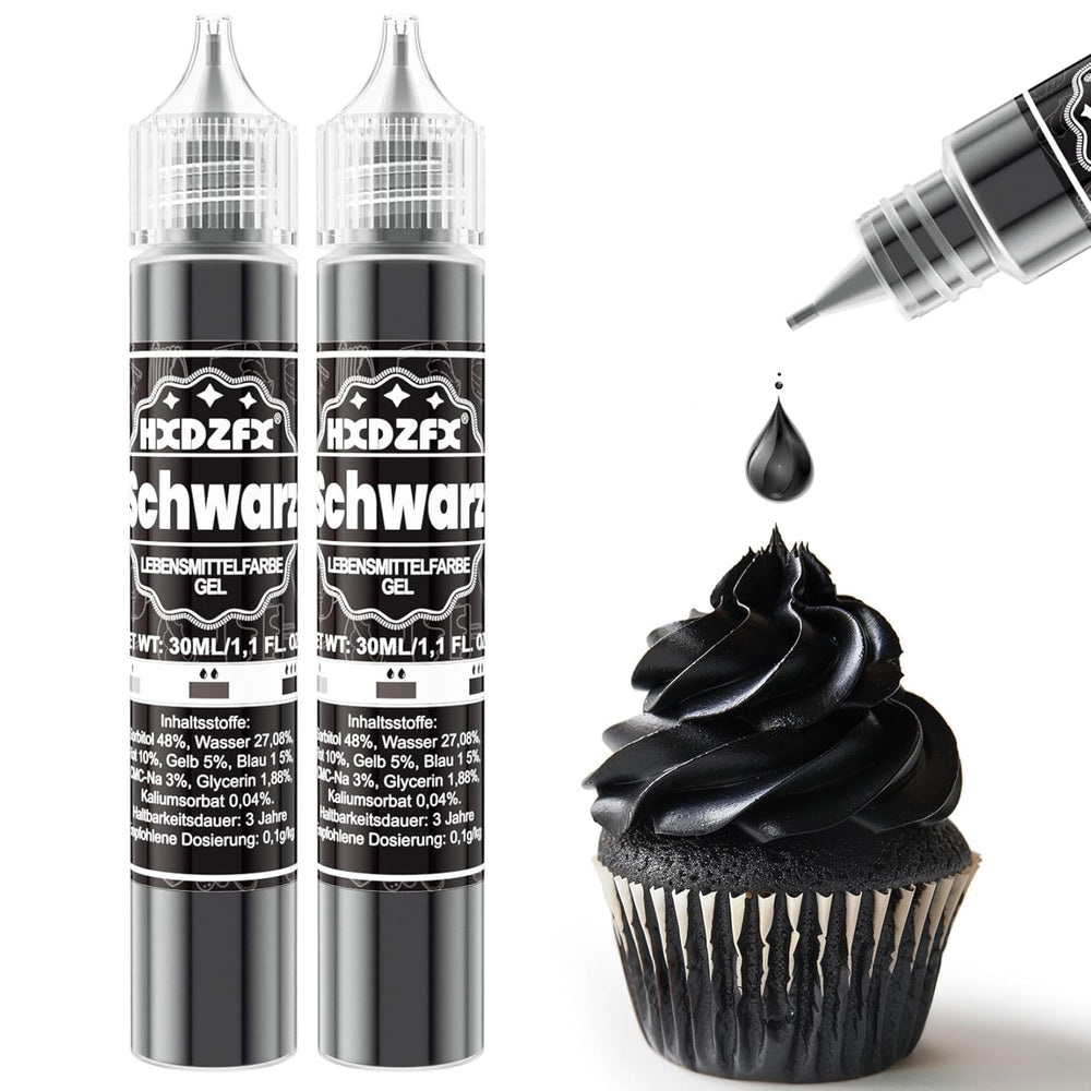 Colorant alimentar în gel - HXDZFX 2×30ml, colorant alimentar fără zahăr, foarte concentrat, pentru decorarea torturilor, fondant alb, macaroane, prăjituri, copt, ouă de Paște, slime (mov struguri)