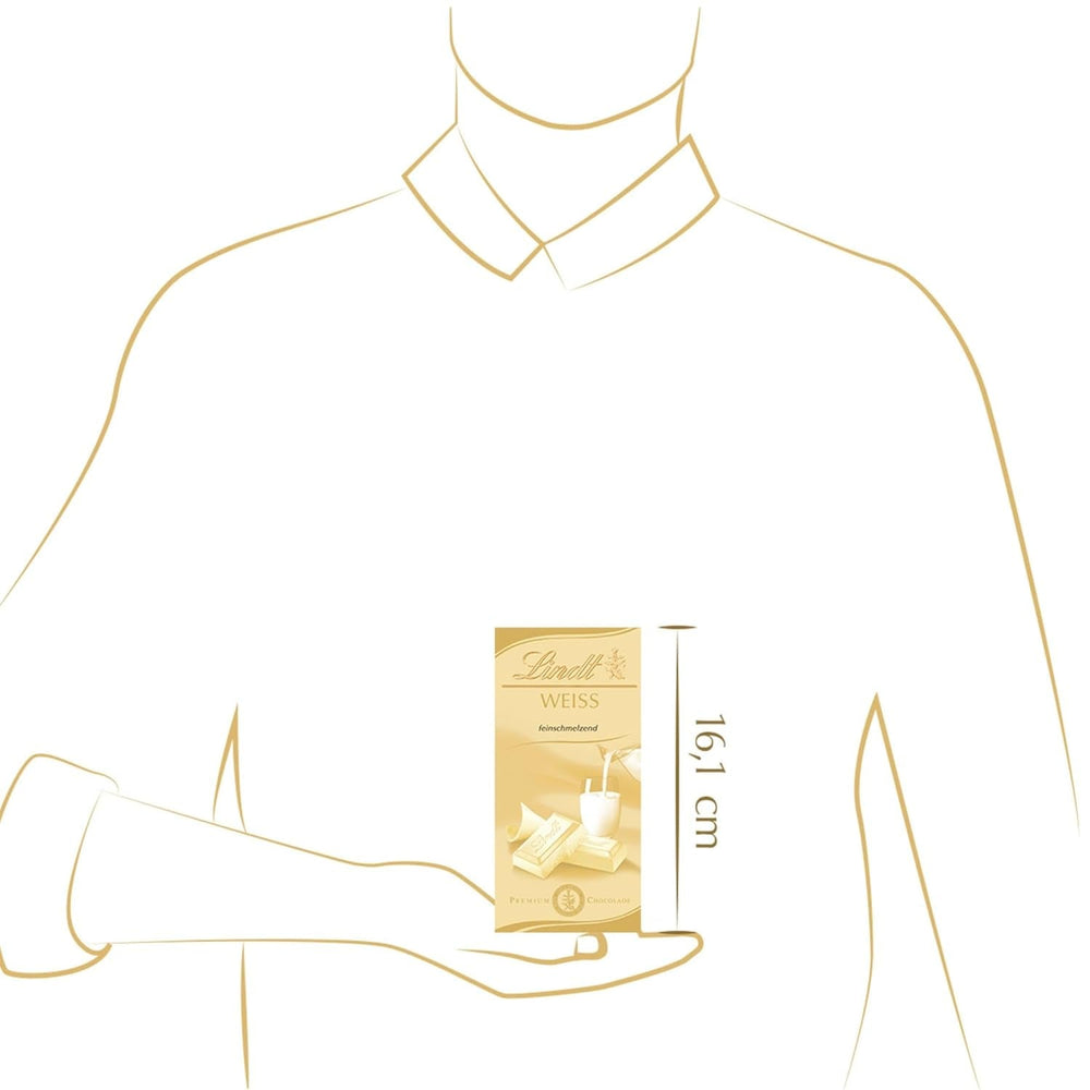 Lindt finomolvasztott fehér csokoládé, 100 gramm csokoládé cukorka Naty Shop