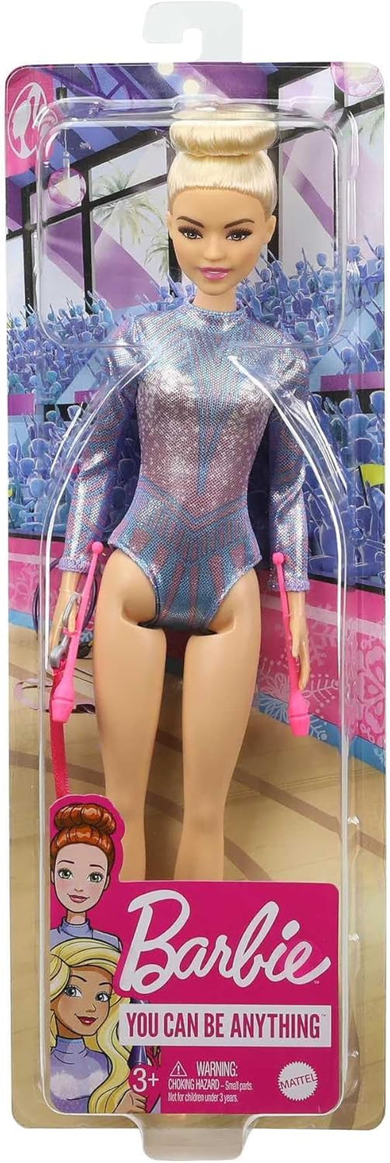 Barbie-Puppe, You Can Be Anything , Rhythmische Sportgymnastik mit blonden Haaren, Zubehör, inkl. Puppe, Geschenk für Kinder, Spielzeug ab 3 Jahre, GTN65