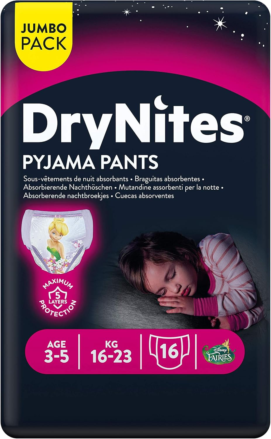 Huggies DryNites hálóruha lányoknak, 3-5 éves korig (16-23 kg), 2 x 16 db