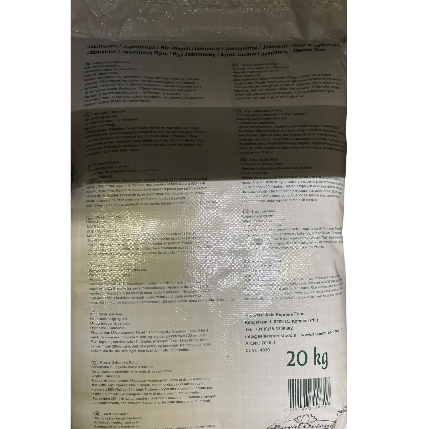 Royal Orient – ​​jázminrizs – (1 x 20 kg)