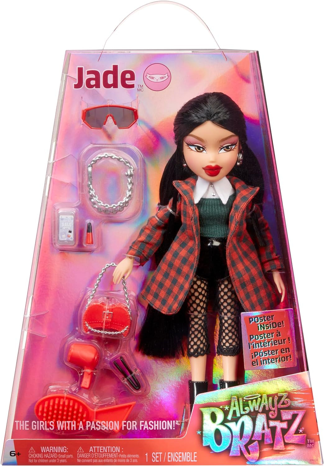 Bratz Alwayz Bratz Modepuppe - Yasmin - mit 10 Accessoires und Poster - Kinderspielzeug - Geeignet ab 6 Jahren