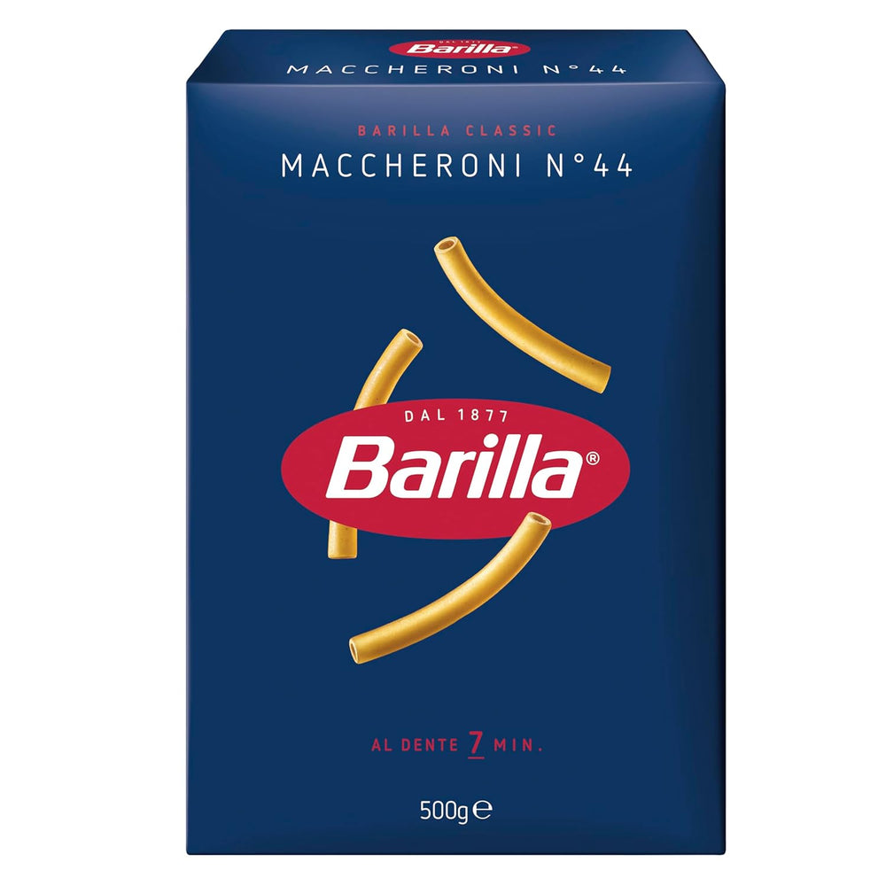 Pasta Barilla Classic Maccheroni sz. 44 db kiváló minőségű durumbúza, mindig al dente, 500g