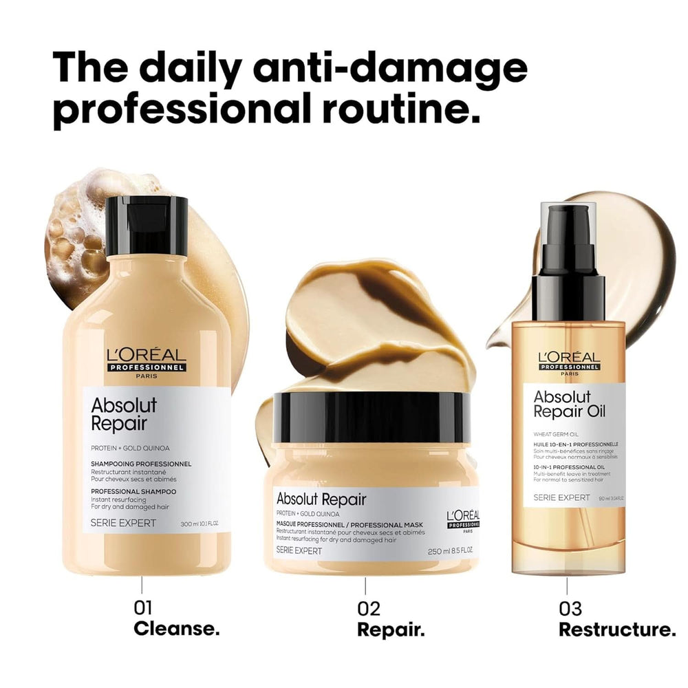 L'OréAl Professionnel Serie Expert Absolut Repair Gold, Quinoa sampon + Protein zuhany és fürdő Naty Shop
