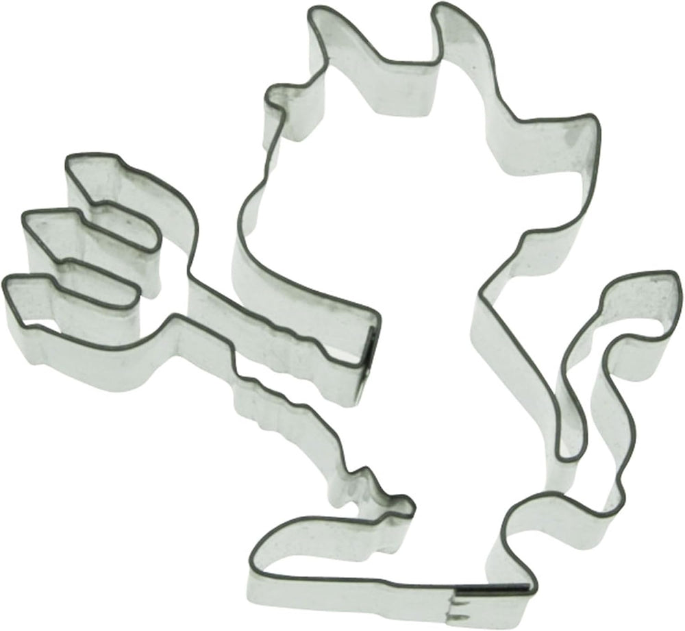 Städter Ausstecher Teufel, Edelstahl, Silber 7 cm