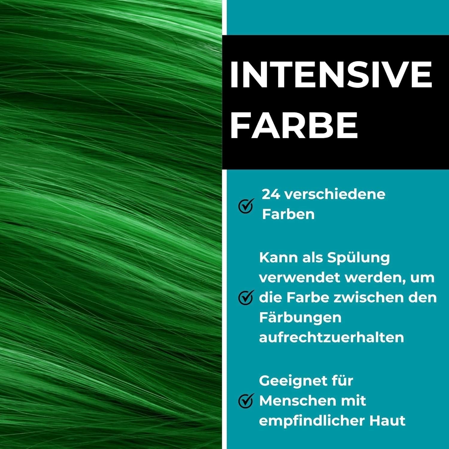 Vip's Prestige Be Extreme | Tonic semipermanent pentru păr 50 Wild Green | Pigment pur | Adaugă culoare părului vopsit sau cărunt | Rezultat temporar | Fără amoniac, fără parabeni, fără PPD Vopsea pentru par Naty Shop