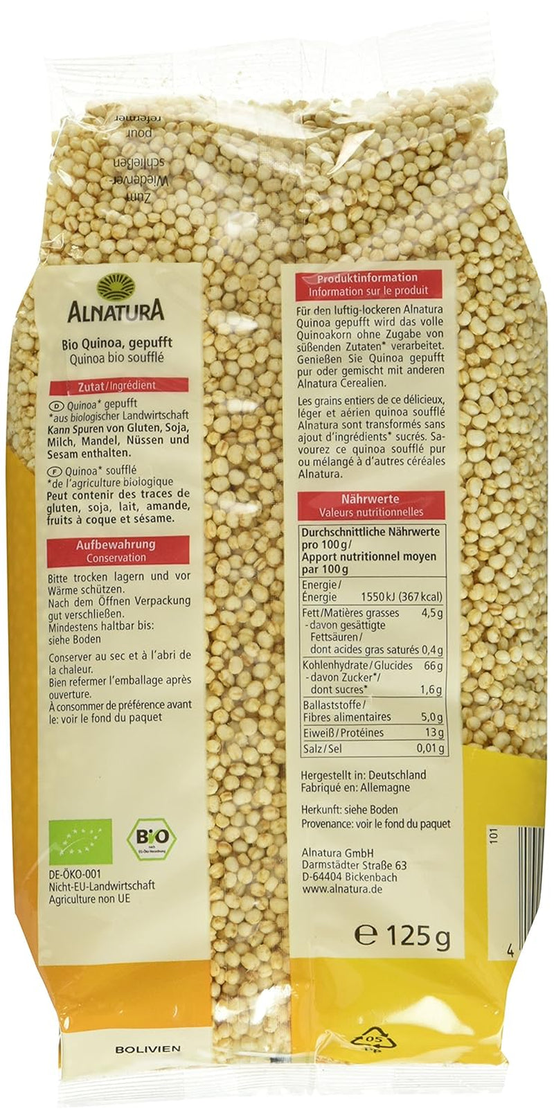 Organikus expandált quinoa, 125g