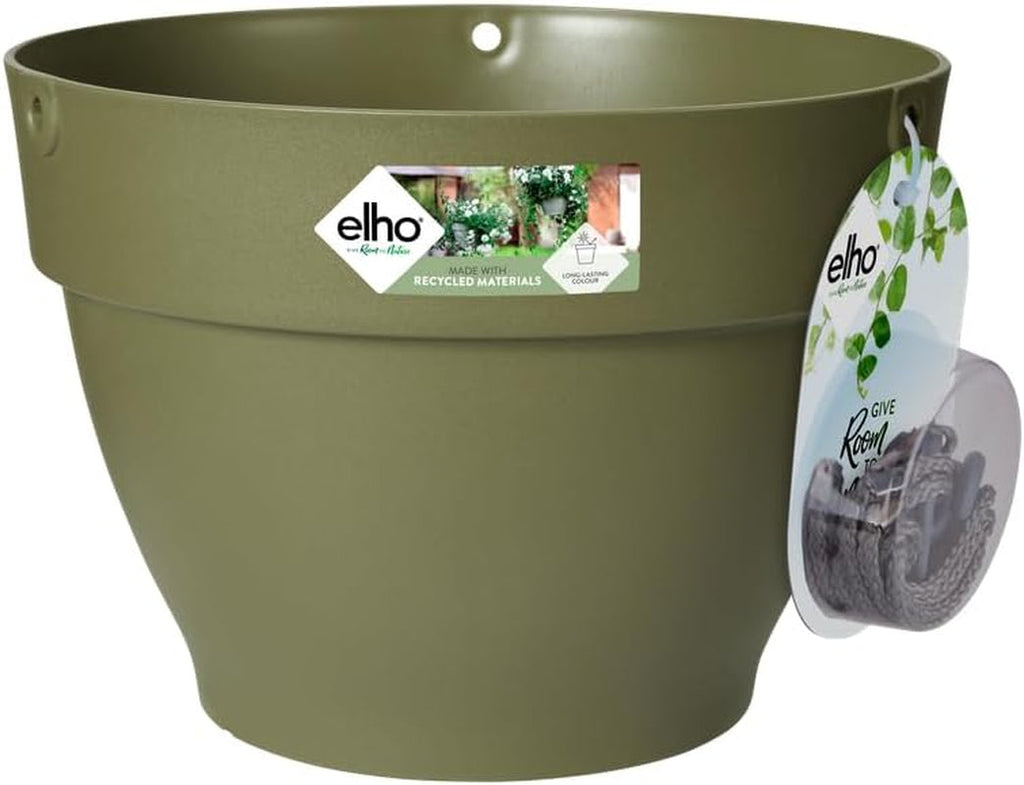 elho Vibia Campana Jardinieră suspendată 26 - Ghiveci suspendat pentru flori - Ghiveci pentru plante de exterior - Ø 26,0 x H 18,4 cm - Negru/Antracit