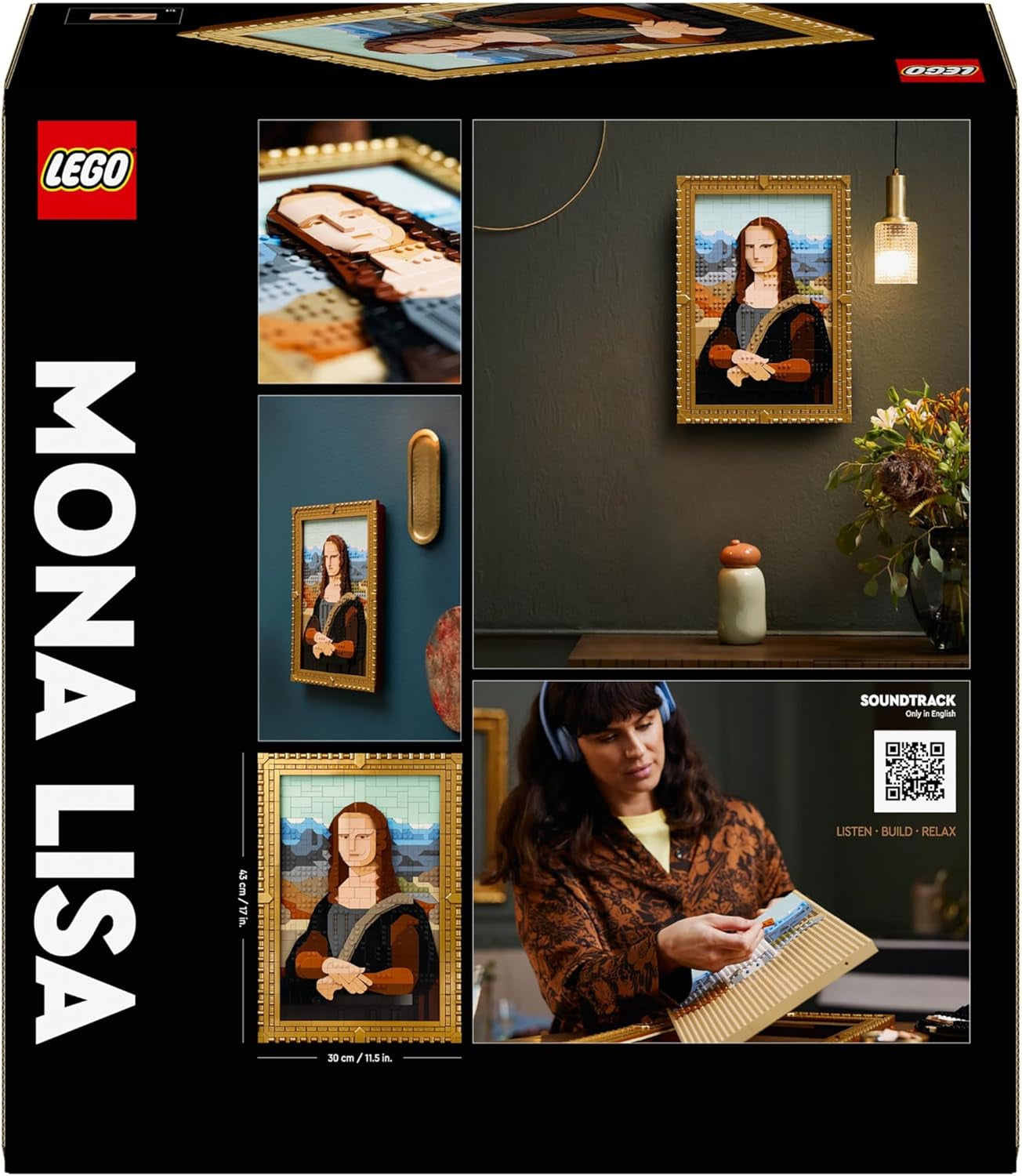 LEGO Art Mona Lisa, Set für Erwachsene, Gemälde von Leonardo da Vinci zum Aufhängen, kreative Aktivität für Männer und Frauen, Geschenk für Kunstliebhaber, italienische Renaissance Kunst 31213