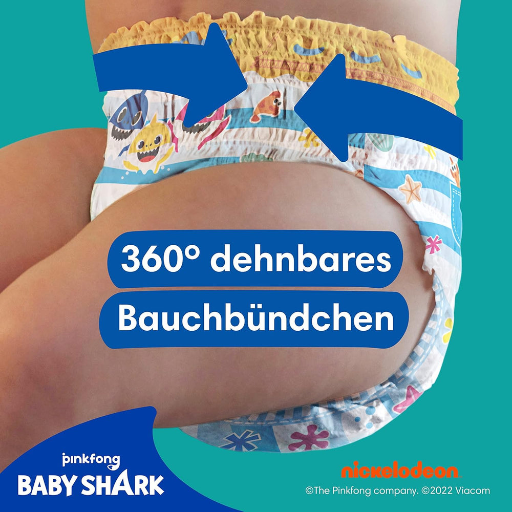Pampers Splashers Baby Shark limitált kiadású eldobható úszópelenka 4-5, 11, 9kg-15kg, biztonságos védelem a vízben